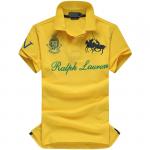 high collar t-shirt polo ralph lauren cool 2013 hommes cotton race iv 2 yellow